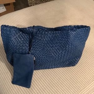 Falor leather woven bag